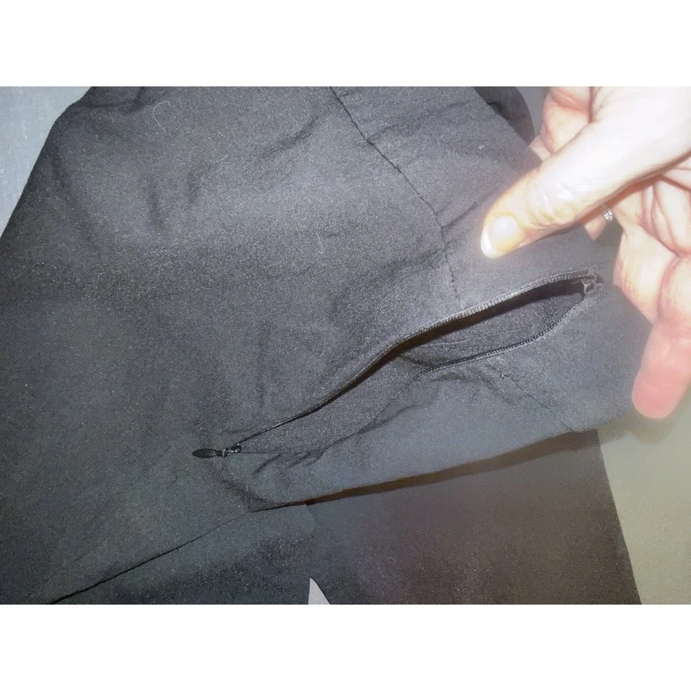 Women's Time and Tru High Rise Taper Crop Slacks Black Size 12 Business Work - Picture 7 of 7